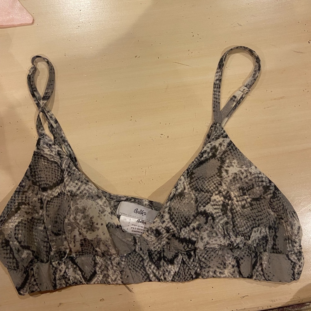 Adika bralette in snake print design